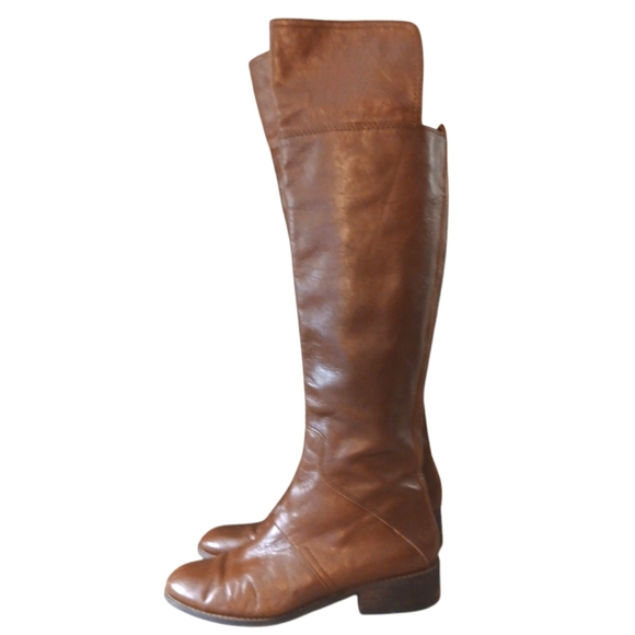 Nine West Tall Brown Leather Knee High Boots size 7 - Picture 5 of 14